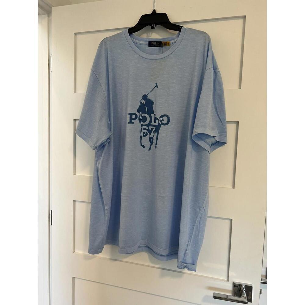Polo Ralph Lauren Big&Tall Men's Blue Pony Player Logo Short Sleeve T-Shirt 4XB - Picture 3 of 3